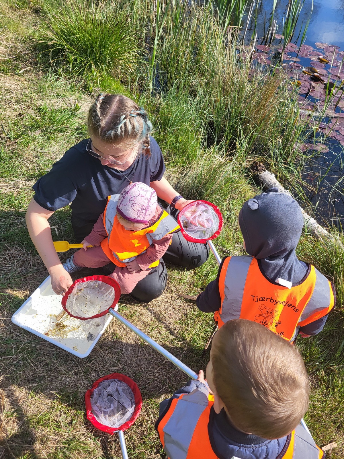 Tjærbyvejens Vuggestue på udflugt ved vandet