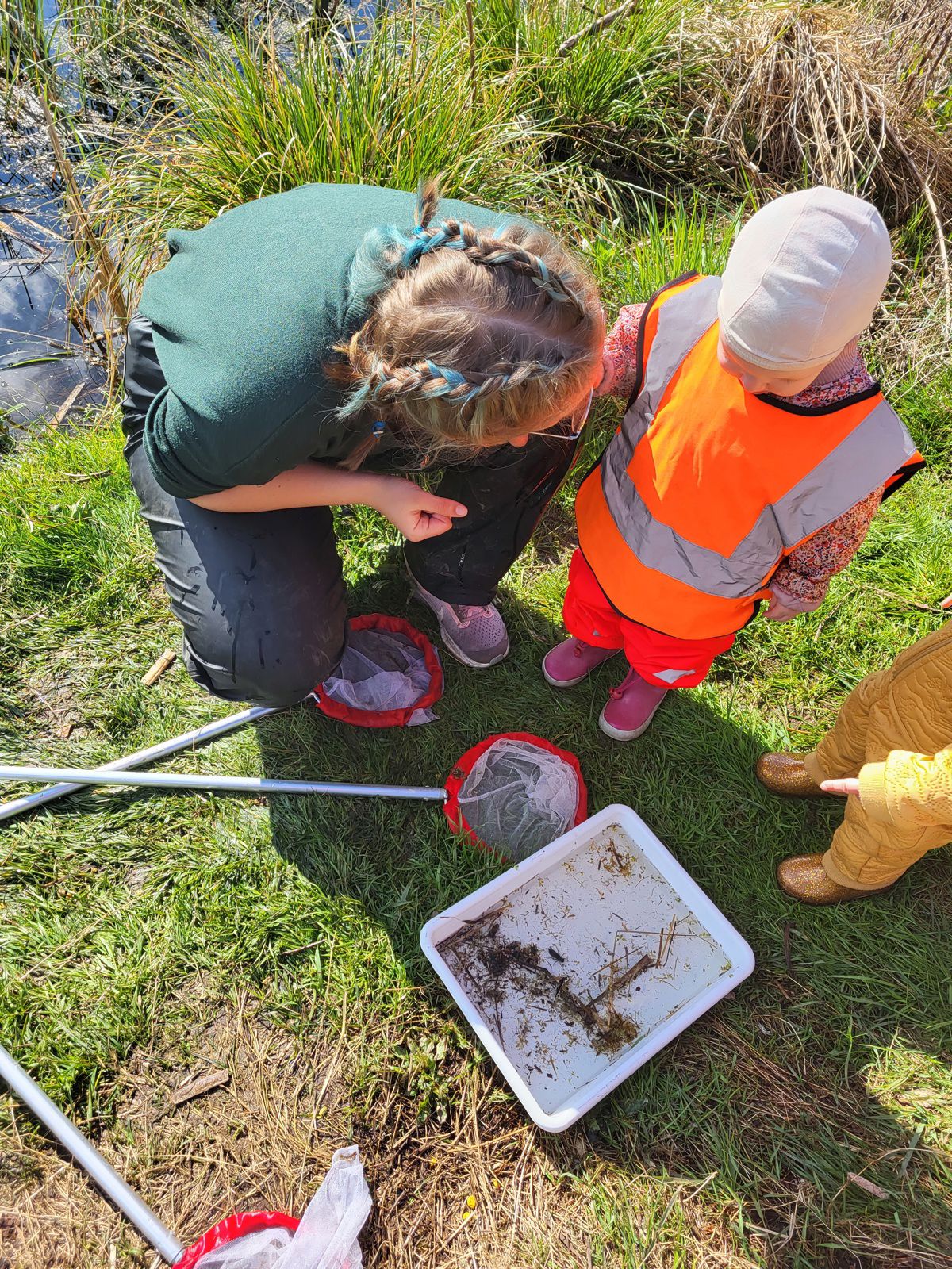 Tjærbyvejens Vuggestue på udflugt ved vandet
